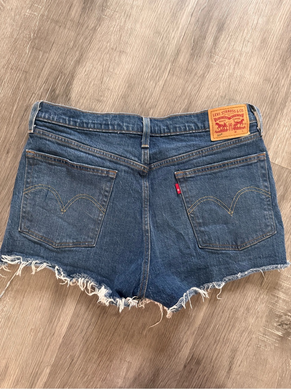 Levi’s 501 Cutoff Denim Shorts Size 31 High Rise Button Fly